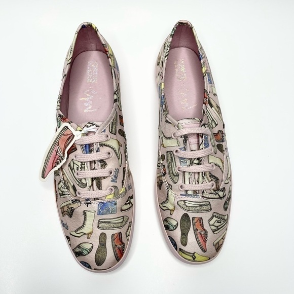NEW Keds X CJW Collab Lilac Shoe Print Champion Sneakers US 7 - Picture 3 of 8